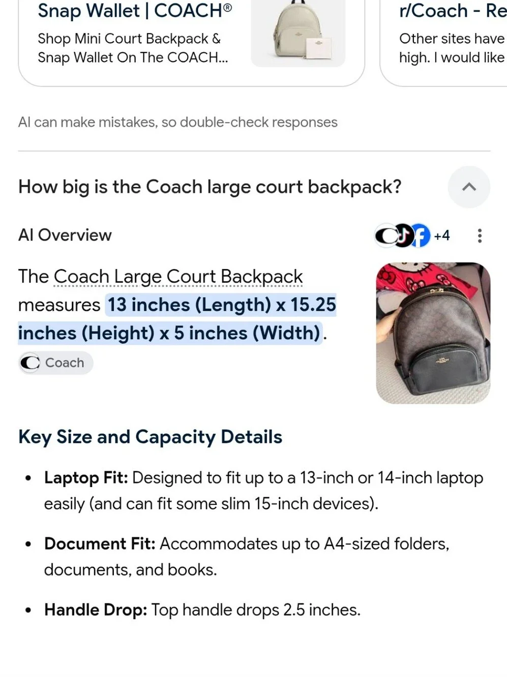 Coach Brown & Black Signature Canvas Backpack with Gold Hardware